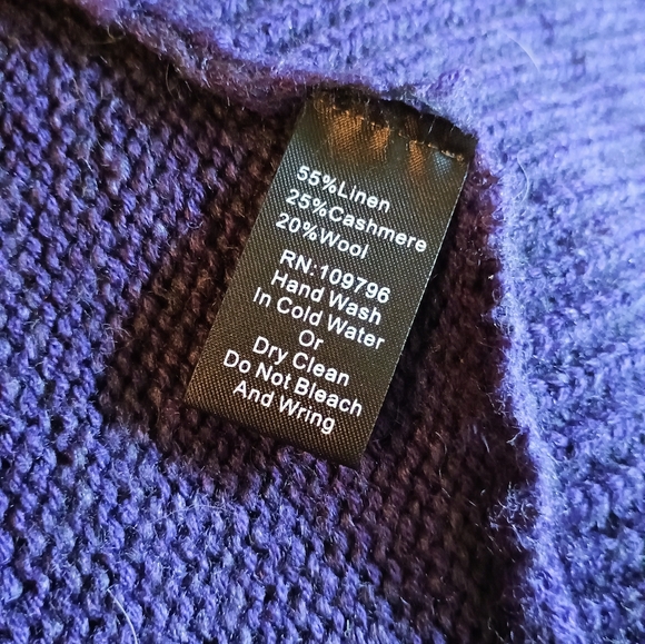 Pretty Angel Cashmere Blend Sweater In Oversized Large - Picture 5 of 11